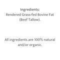 Text listing ingredients and production details on a white background